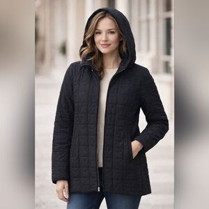 Laundry By Shelli Segal Black Quilted Puffer Jacket
